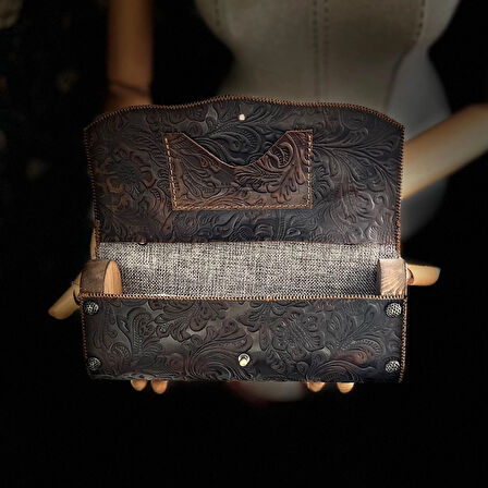 Hakiki Deri, El Yapımı Kadın Çanta, Kadın Cüzdan Larissa v50