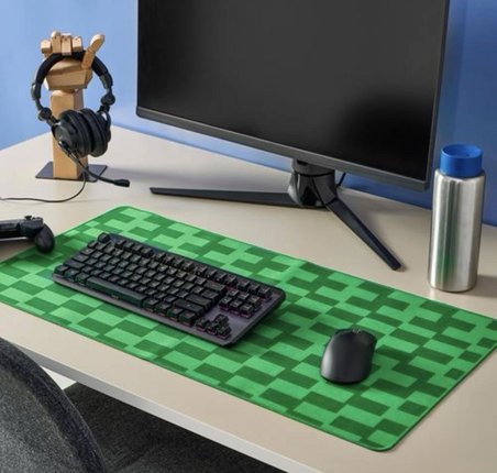 IKEA BLÅSKATA oyun mouse pedi, siyah-gri, 40x80 cm 