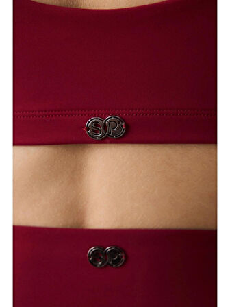 Penti Bordo Sırt Detay Bruna Spor Sütyeni - Saude Koleksiyonu