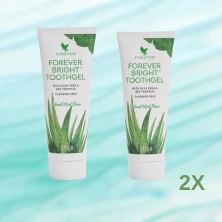 Forever Bright Toothgel Aloe Vera ve Propolis İçeren Diş Macunu (Florür İçermez) 2 x 130 g