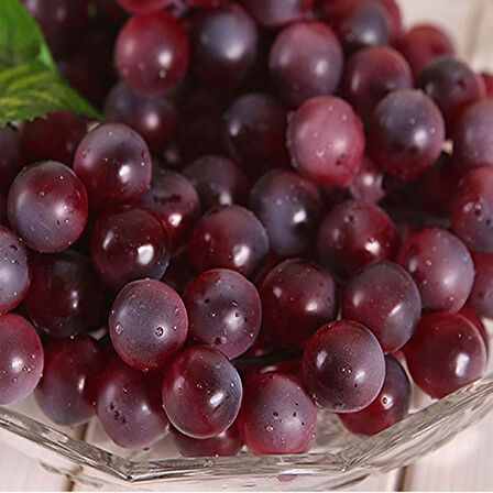2li Set Yapay Meyve Kırmızı Üzüm Süs Dekoratif Meyve 15CM