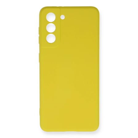 Samsung Galaxy S21 FE Kılıf Nano içi Kadife Silikon - Sarı