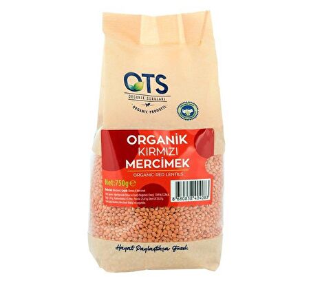 Ots Organik Kırmızı Mercimek 750 G