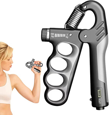 Profesyonel Ayarlanabilir Sayaçlı El Bilek Önkol Egzersiz Yayı