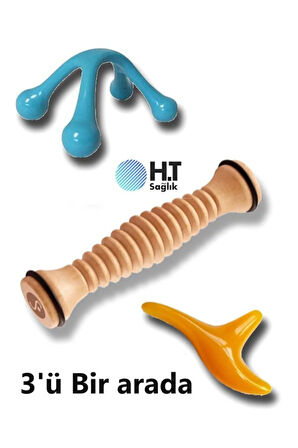 Akupresür Refleksoloji Tetik Nokta Egzersiz ve Masaj Aletleri 3'ü bir arada