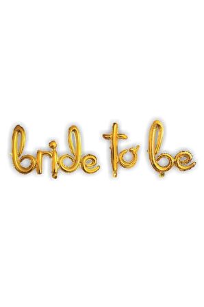 Folyo Balon Set İmza Bride To Be Gold 