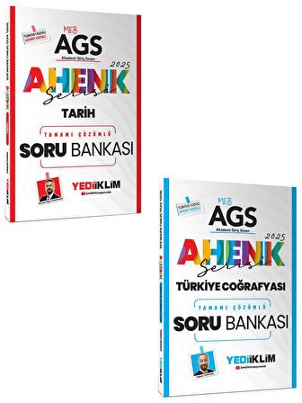 Yediiklim 2025 MEB AGS Ahenk Serisi Tarih ve Türkiye Coğrafyası Tamamı Çözümlü Soru Bankası Seti
