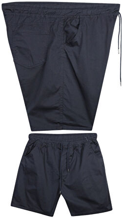 Likralı Büyük Beden 120 - 157 Kilo Arası İçin Uygun Bedenli Erkek Bağcıklı Gabardin Şort