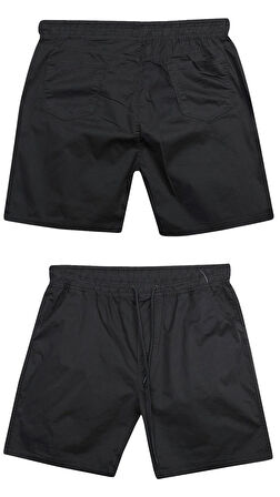 Likralı Büyük Beden 120 - 157 Kilo Arası İçin Uygun Bedenli Erkek Bağcıklı Gabardin Şort