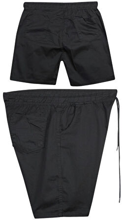 Likralı Büyük Beden 120 - 157 Kilo Arası İçin Uygun Bedenli Erkek Bağcıklı Gabardin Şort