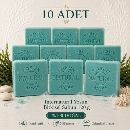 Internatural Yosun Bitkisel Sabun 120 g - 10 Adet