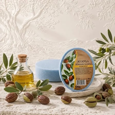 Internatural Jojoba Süngerli Bitkisel Banyo Sabunu 10'lu Paket (10 x 120 g)