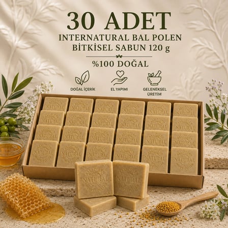 Internatural Bal Polen Bitkisel Sabun 120 g - 30 Adet