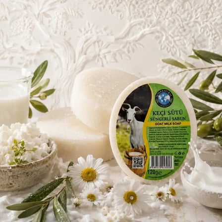 Internatural Keçi Sütü Süngerli Bitkisel Sabun 10'lu Paket (10 x 120 g)