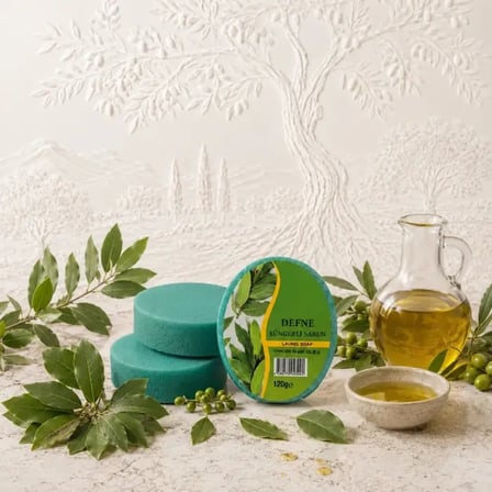 Internatural Defne Süngerli Bitkisel Banyo Sabunu 5'li Paket (5 x 120 g)