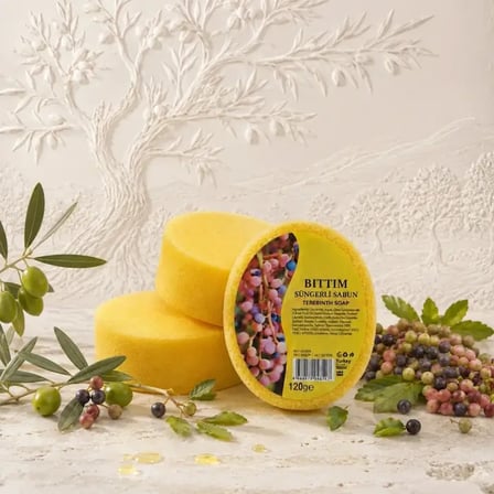 Internatural Bıttım Süngerli Bitkisel Banyo Sabunu 10'lu Paket (10 x 120 g)