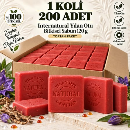 Internatural Yılan Otu Bitkisel Sabun 120 g - 200 Adet (1 Koli)