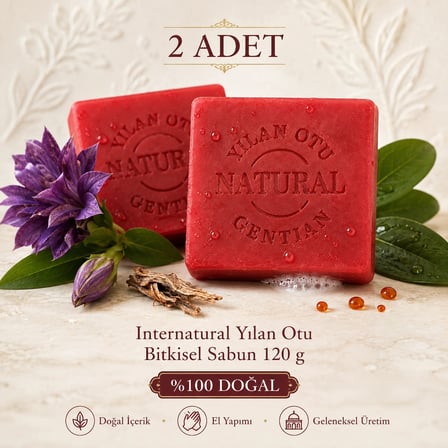 Internatural Yılan Otu Bitkisel Sabun 120 g - 2 Adet