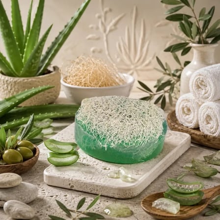 Internatural Aloe Vera Kabak Lifli Bitkisel Sabun 80'li Paket (80 x 110 g)
