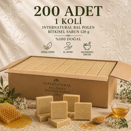 Internatural Bal Polen Bitkisel Sabun 120 g - 200 Adet (1 Koli)