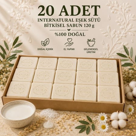 Internatural Eşek Sütü Bitkisel Sabun 120 g - 20 Adet