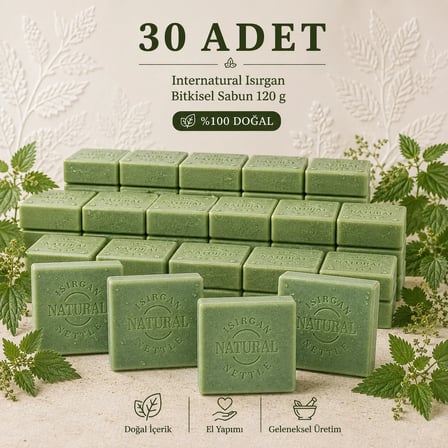Internatural Isırgan Bitkisel Sabun 120 g - 30 Adet