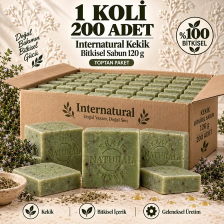 Internatural Kekik Bitkisel Sabun 120 g - 200 Adet (1 Koli)