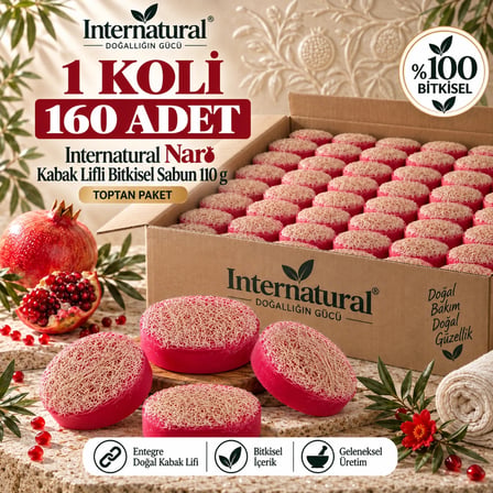 Internatural Nar Kabak Lifli Bitkisel Sabun 160'lı Paket (160 x 110 g)