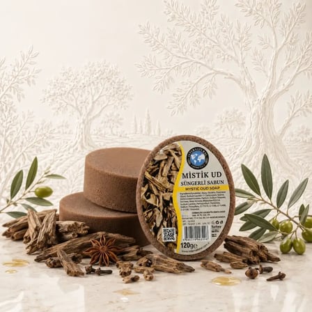 Internatural Mistik Ud Süngerli Bitkisel Banyo Sabunu 5'li Paket (5 x 120 g)