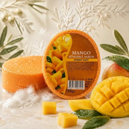 Internatural Mango Süngerli Bitkisel Sabun 40'lı Paket (40 x 120 g)