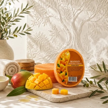 Internatural Mango Süngerli Bitkisel Sabun 40'lı Paket (40 x 120 g)