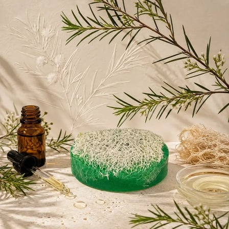 Internatural Çay Ağacı Kabak Lifli Bitkisel Sabun 40'lı Paket (40 x 110 g)