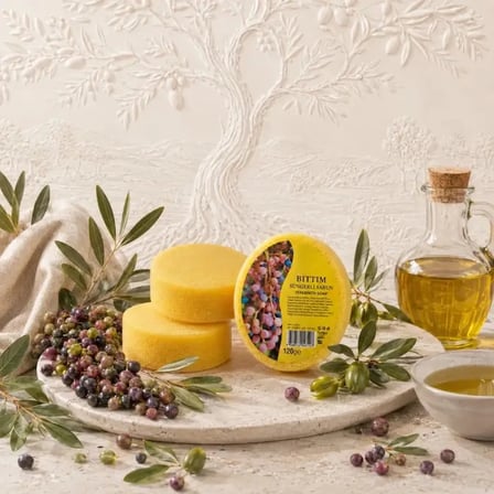 Internatural Bıttım Süngerli Bitkisel Banyo Sabunu 40'lı Paket (40 x 120 g)