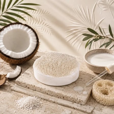 Internatural Hindistan Cevizi Kabak Lifli Bitkisel Sabun 5'li Paket (5 x 110 g)