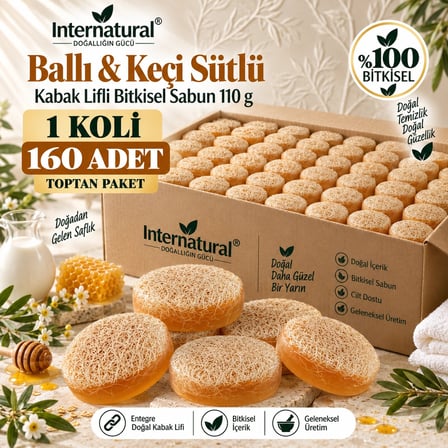 Internatural Ballı & Keçi Sütlü Kabak Lifli 160'lı Paket (160 x 110 g)
