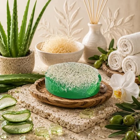 Internatural Çay Ağacı Kabak Lifli Bitkisel Sabun 160'lı Paket (160 x 110 g)