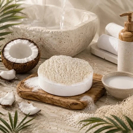 Internatural Hindistan Cevizi Kabak Lifli Bitkisel Sabun 160'lı Paket (160 x 110 g)