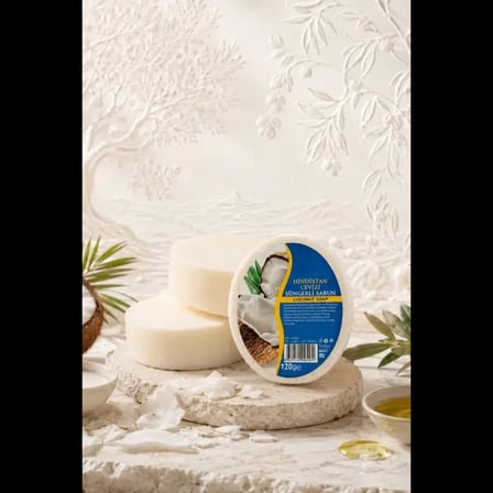 Internatural Hindistan Cevizi Süngerli Bitkisel Banyo Sabunu 40'lı Paket (40 x 120 g)