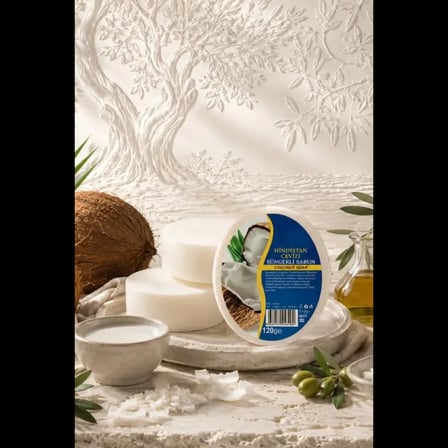 Internatural Hindistan Cevizi Süngerli Bitkisel Banyo Sabunu 40'lı Paket (40 x 120 g)