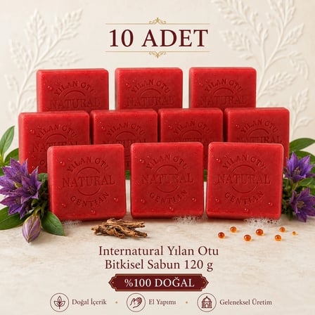 Internatural Yılan Otu Bitkisel Sabun 120 g - 10 Adet