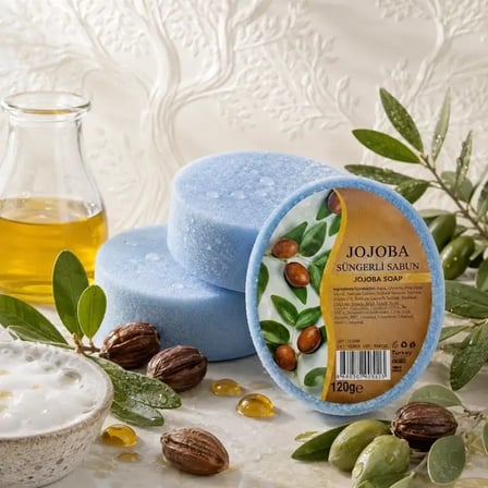 Internatural Jojoba Süngerli Bitkisel Banyo Sabunu 40'lı Paket (40 x 120 g)