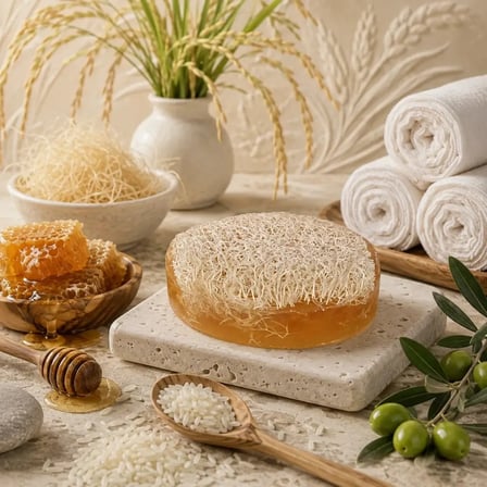 Internatural Ballı & Pirinç Kabak Lifli Bitkisel Sabun 20'li Paket (20 x 110 g)