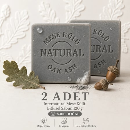 Internatural Meşe Külü Bitkisel Sabun 120 g - 2 Adet