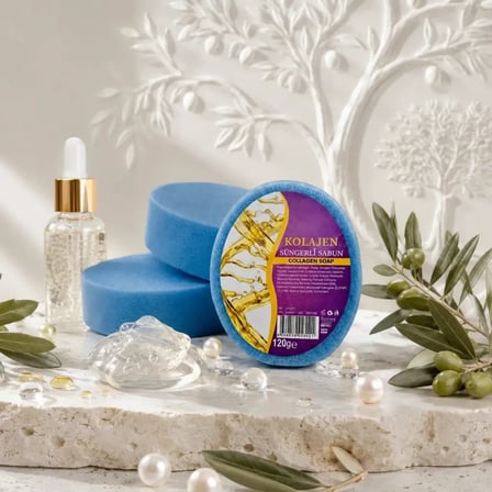 Internatural Kolajen Süngerli Bitkisel Banyo Sabunu 20'li Paket (20 x 120 g)