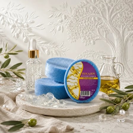 Internatural Kolajen Süngerli Bitkisel Banyo Sabunu 20'li Paket (20 x 120 g)