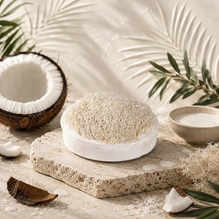 Internatural Hindistan Cevizi Kabak Lifli Bitkisel Sabun 80'li Paket (80 x 110 g)