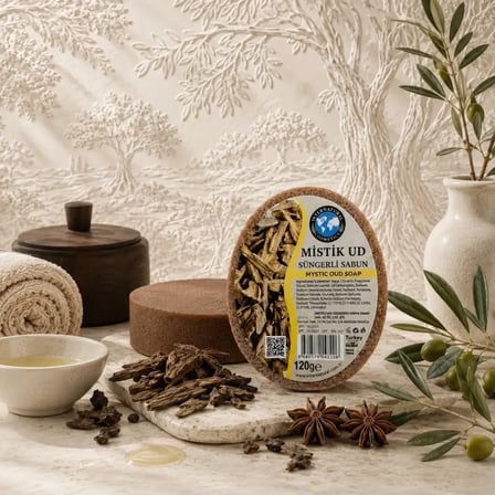 Internatural Mistik Ud Süngerli Bitkisel Banyo Sabunu 20'li Paket (20 x 120 g)