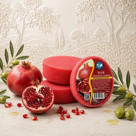 Internatural Nar Süngerli Bitkisel Banyo Sabunu 10'lu Paket (10 x 120 g)