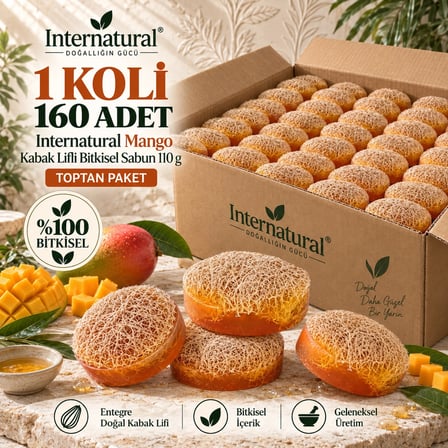 Internatural Mango Kabak Lifli Bitkisel Sabun 160'lı Paket (160 x 110 g)