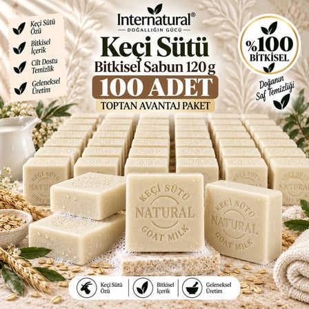 Internatural Keçi Sütü Bitkisel Sabun 120 g - 100 Adet